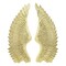 Kingston Living Angel Wings Wall Accent - 35" - Gold - Set of 2